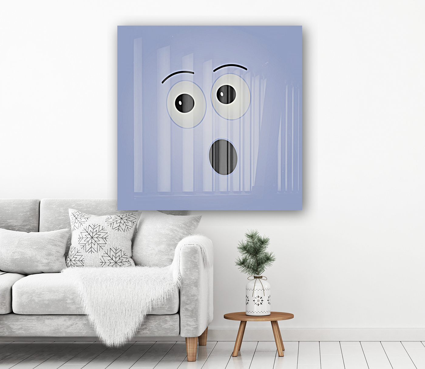 Purple Smiley  Reproduction