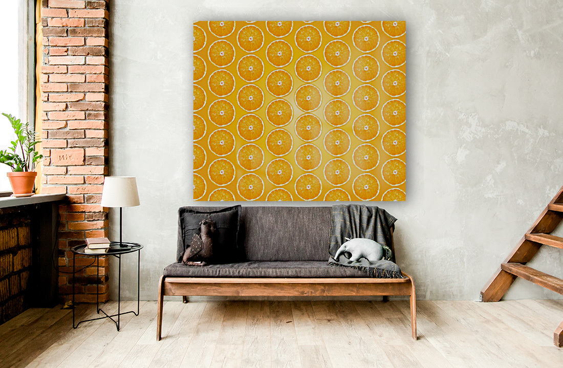 Juicy Fruity Orange Pattern Reproduction