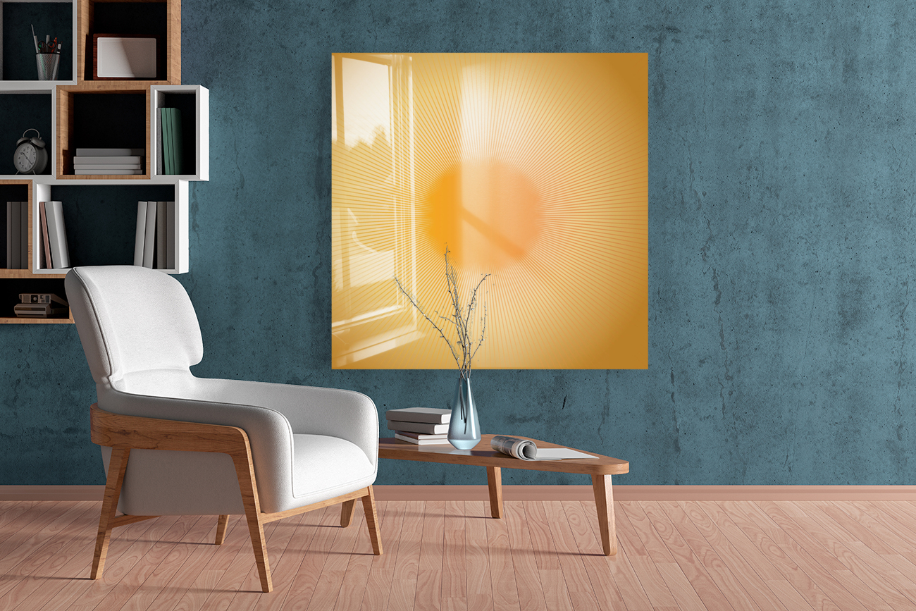 Yellow Dot Abstract Reproduction