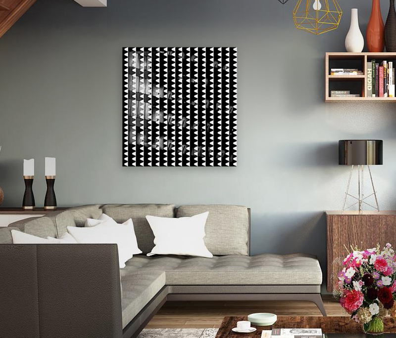 Black and White Waves Reproduction