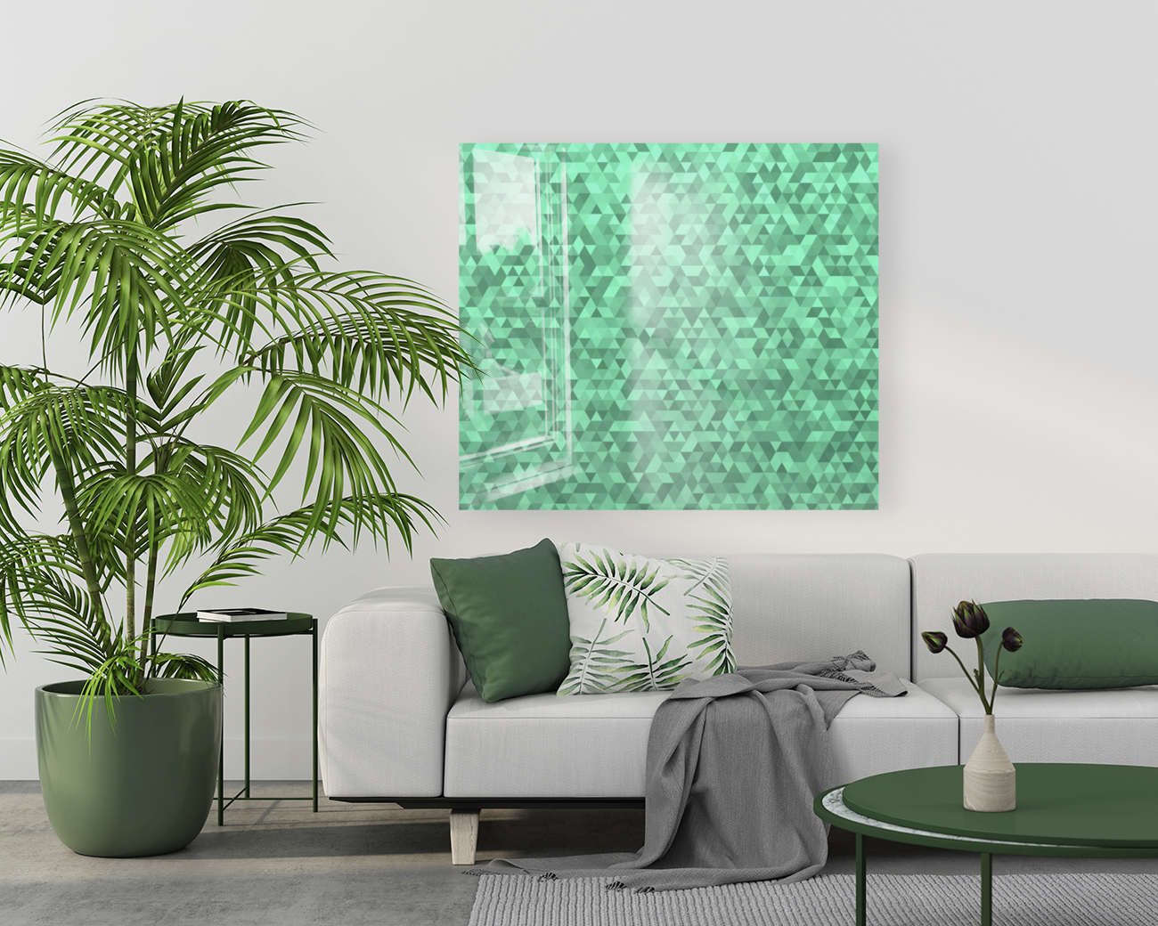 Green Glitter Pattern Reproduction