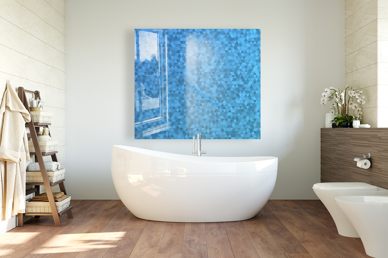 Blue Glitter Modern Pattern Reproduction