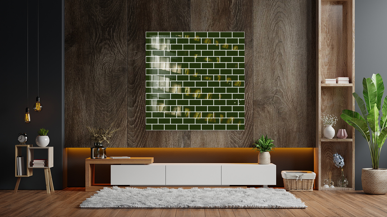 Military Green Brick Pattern Reproduction