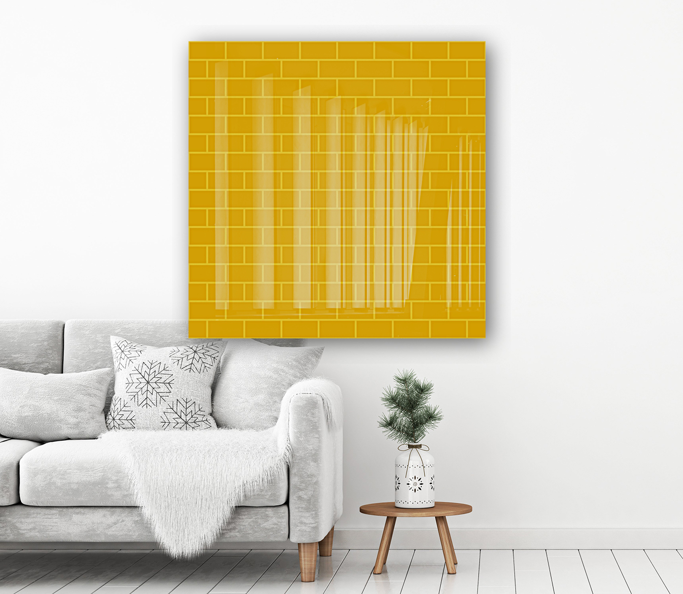 Yellow Brick Pattern Reproduction