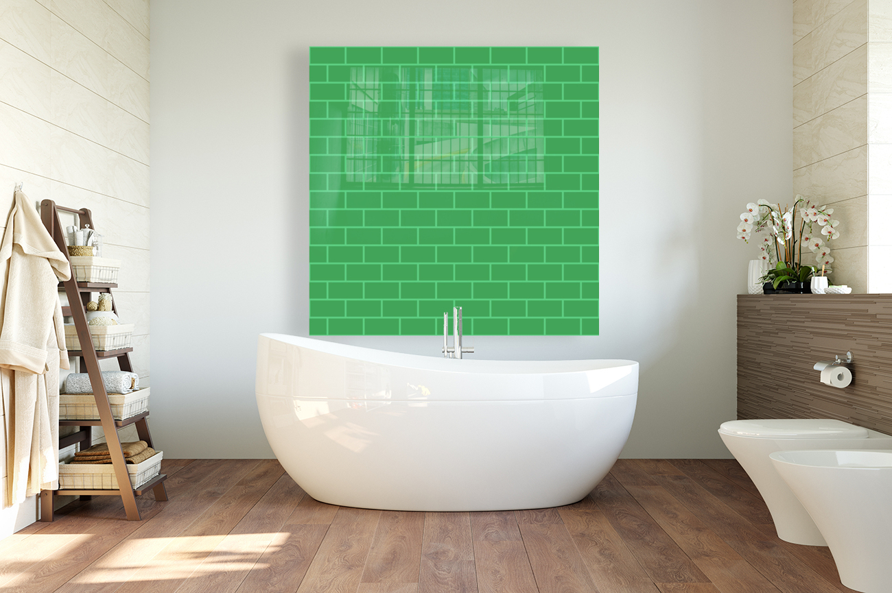 Green Bricks Pattern Reproduction
