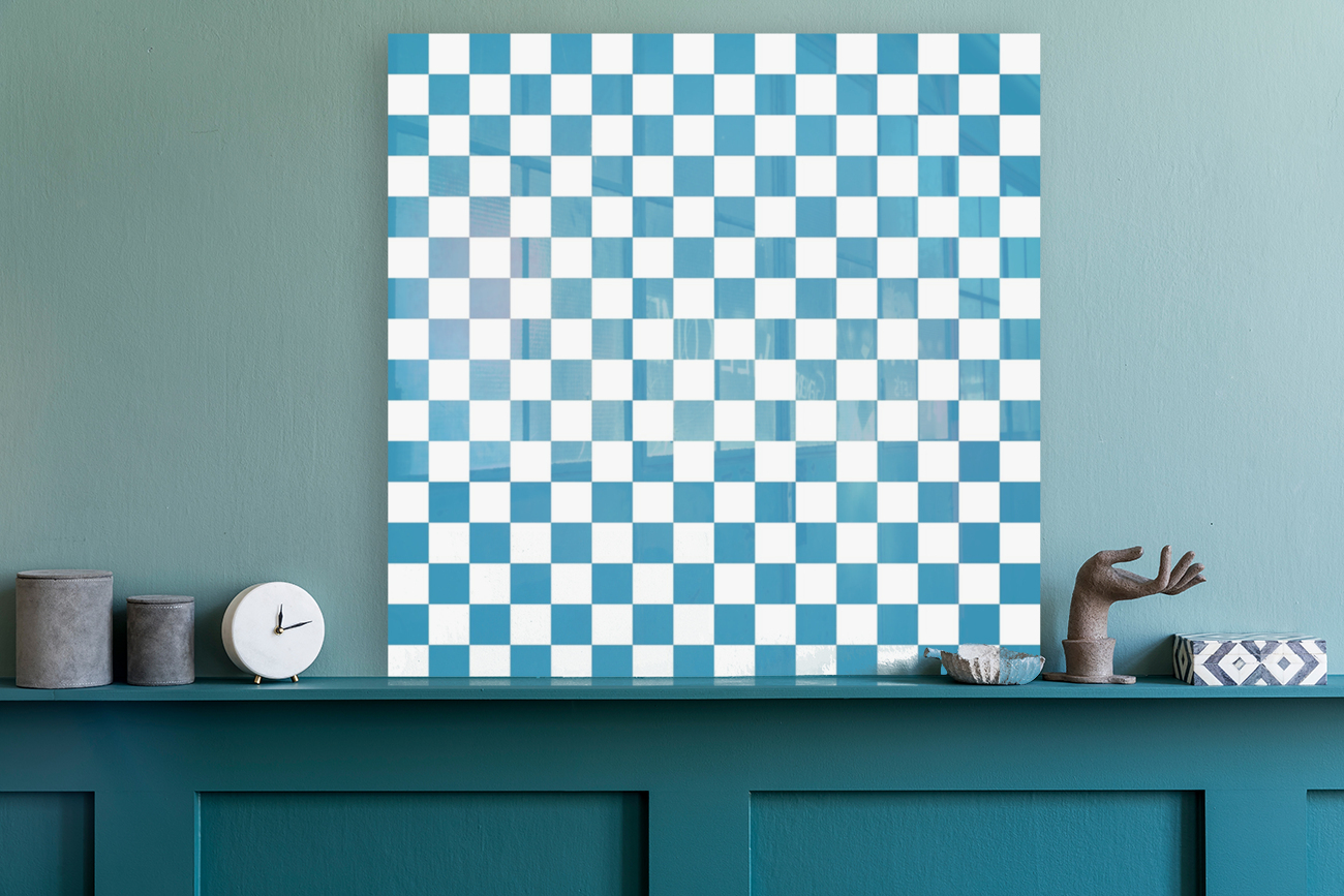 Blue Checker Pattern Reproduction