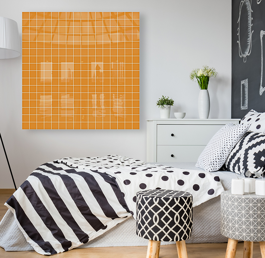 Orange Check Pattern Reproduction