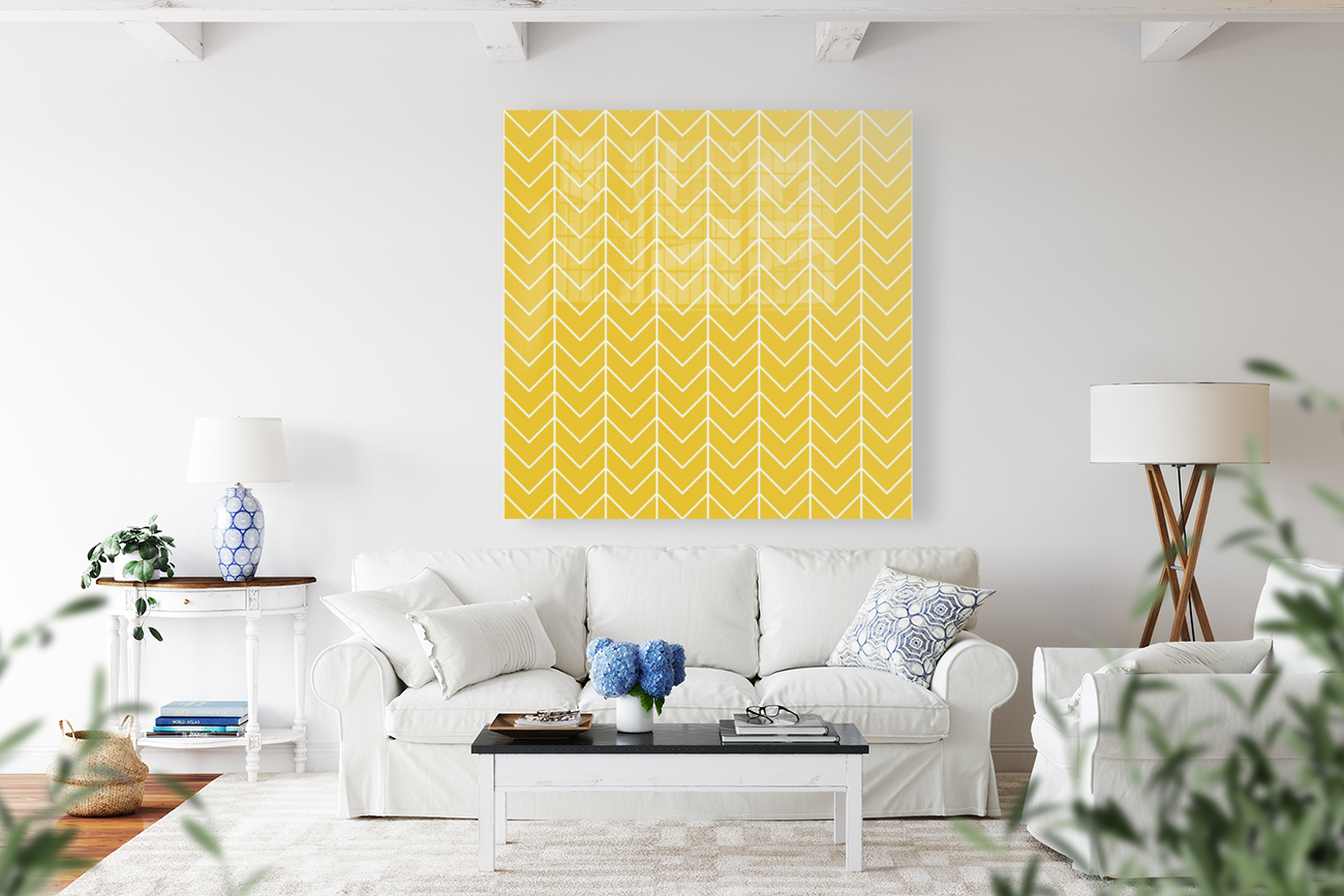 Lemon Chevron Pattern Reproduction