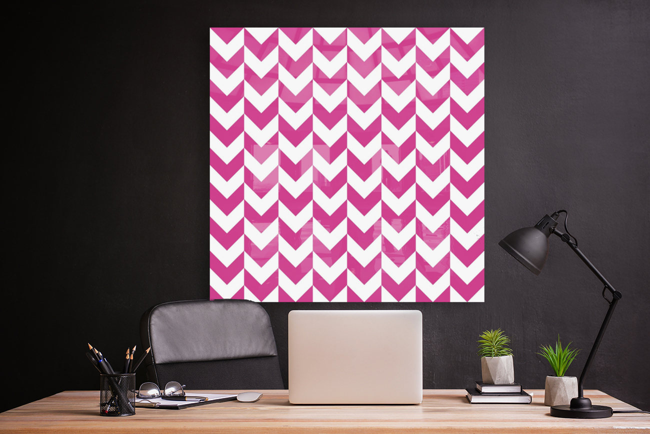 Pink Chevron Pattern Reproduction