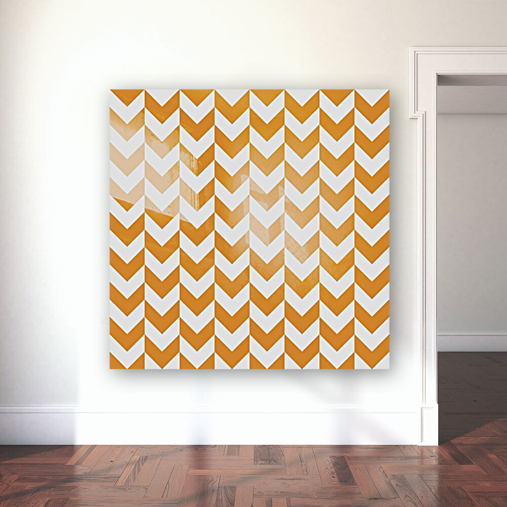 Orange Chevron Pattern Reproduction