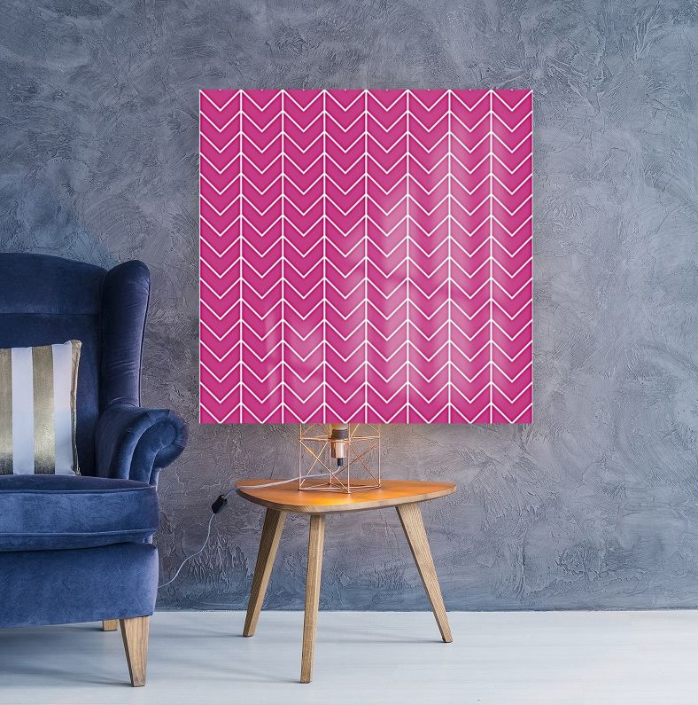 Pink Chevron Pattern Reproduction