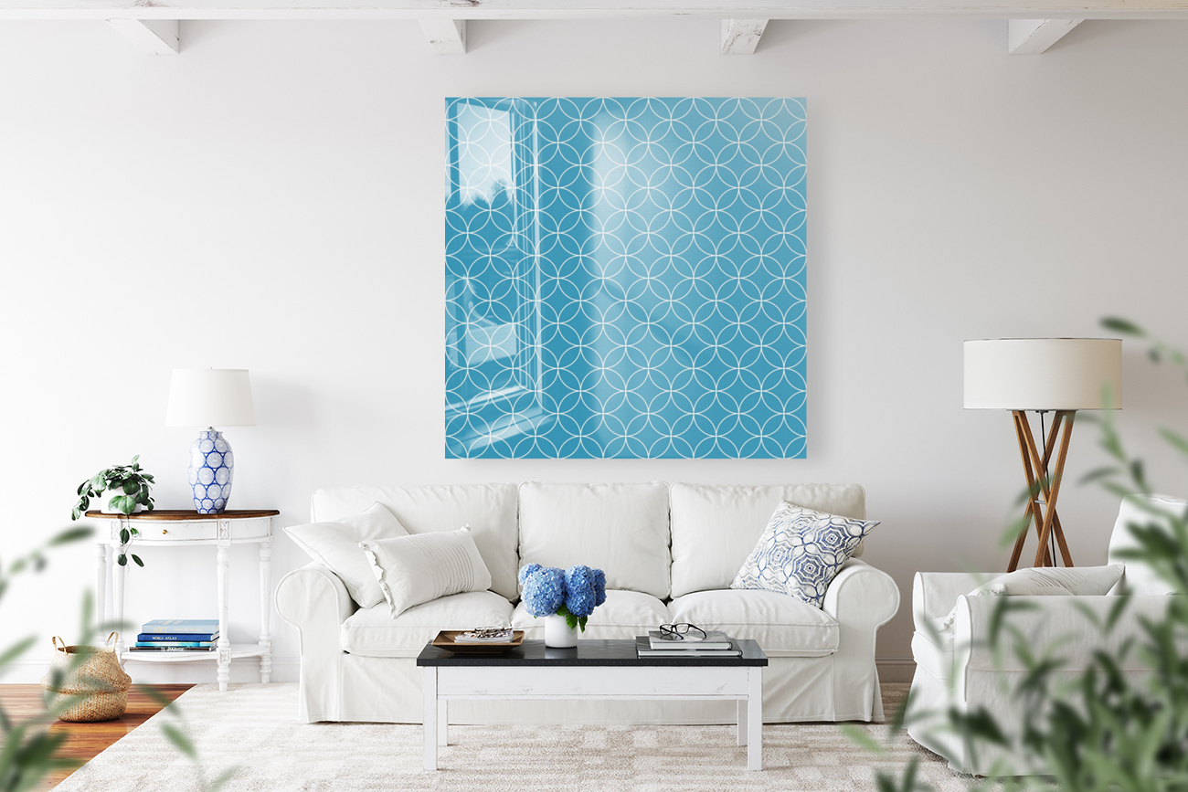 Blue Circle Pattern Reproduction