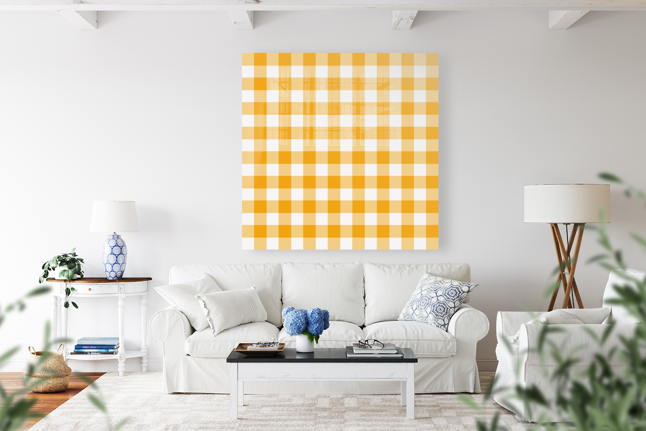Yellow Plaid Pattern Reproduction