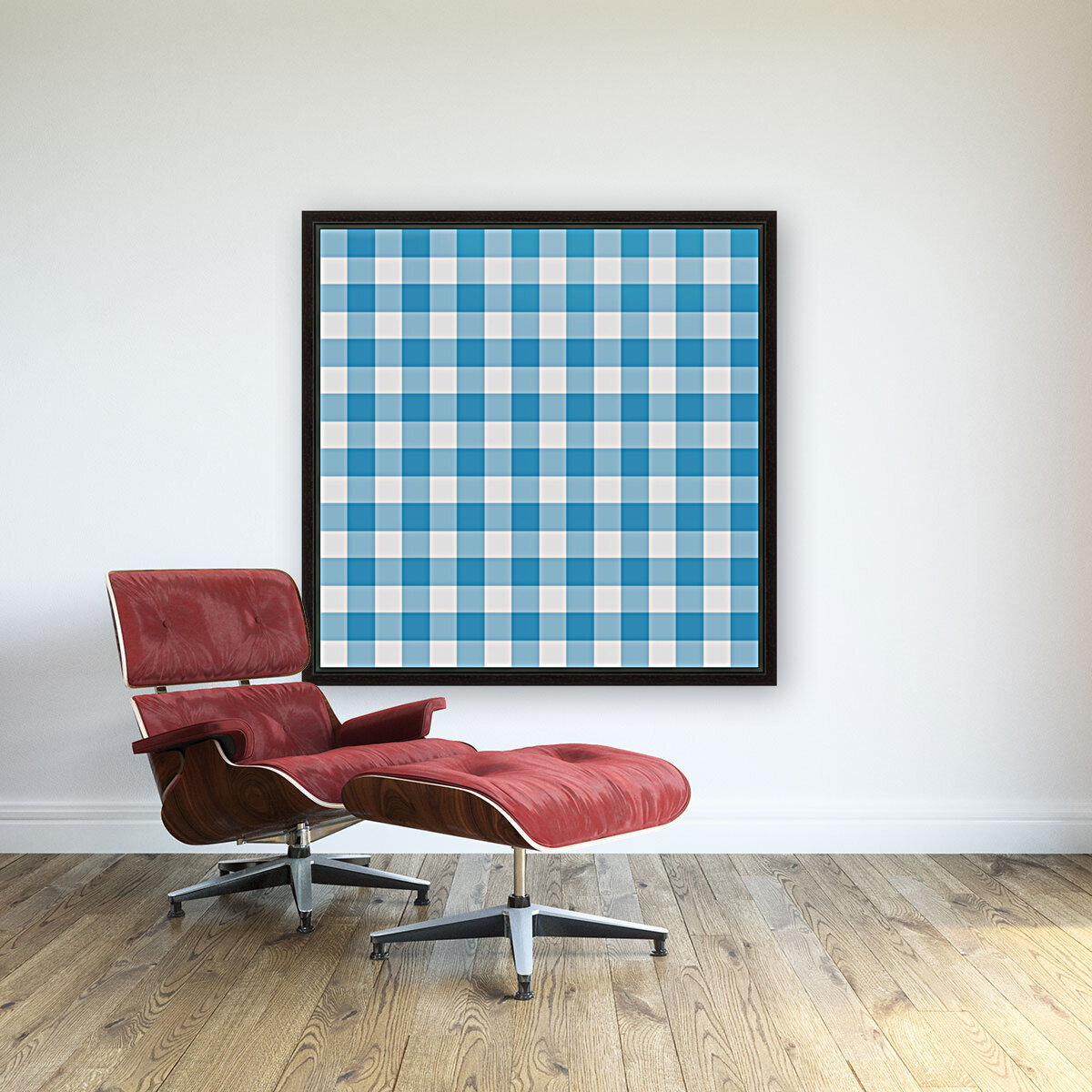 Light Blue Plaid Pattern Reproduction