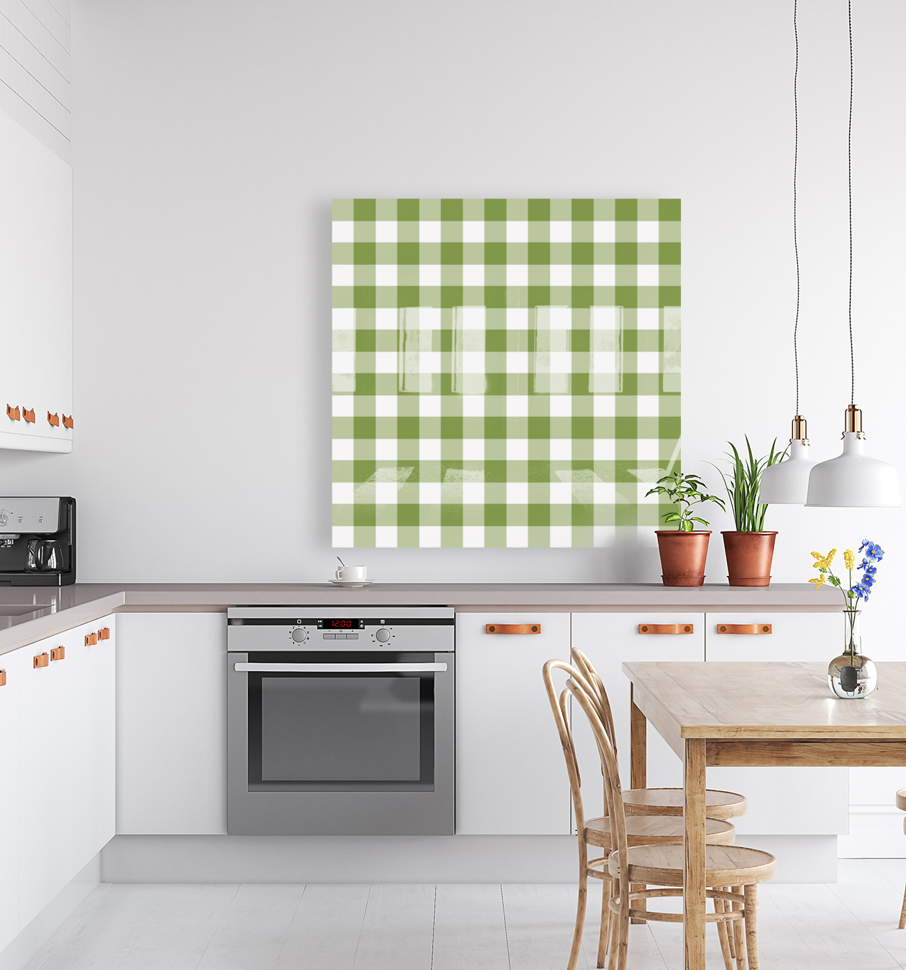 Light Green Plaid Pattern Reproduction