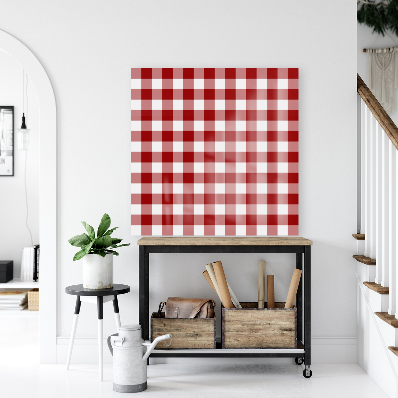 Red Plaid Pattern Reproduction