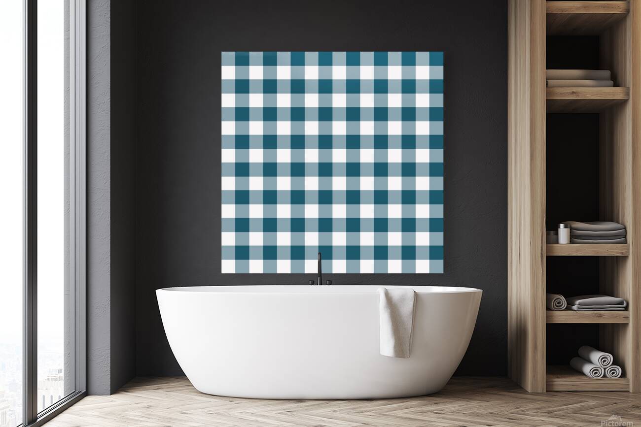 Greenish Blue Plaid Pattern Reproduction