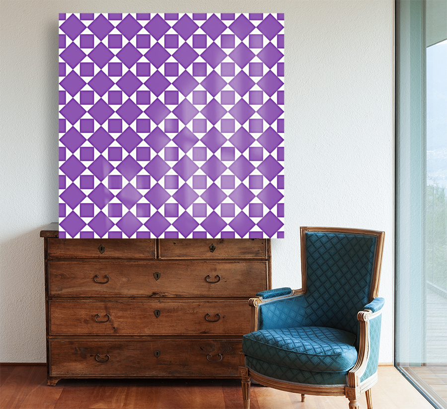 Purple Geometric Pattern Reproduction