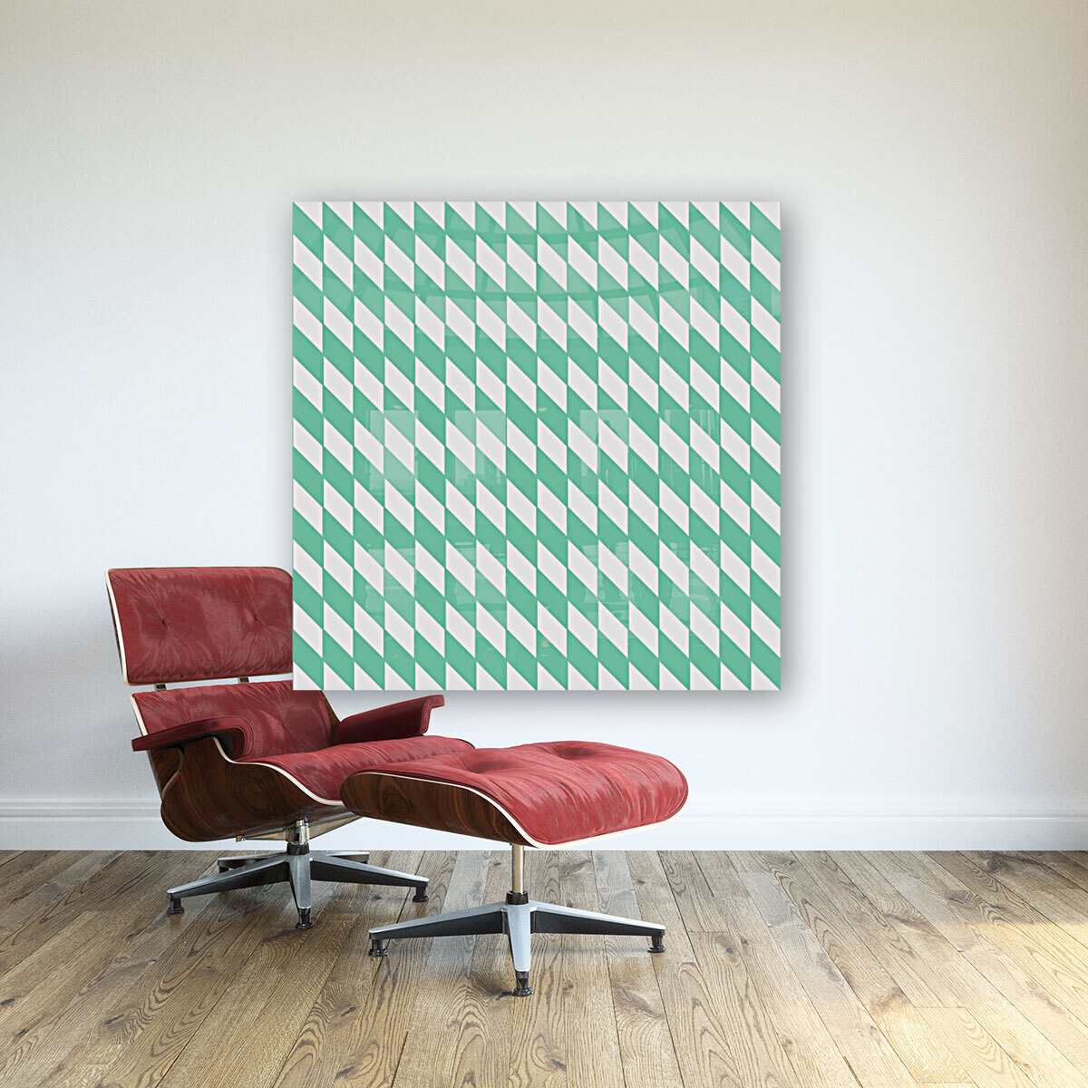 Light Green Checkers Pattern Reproduction