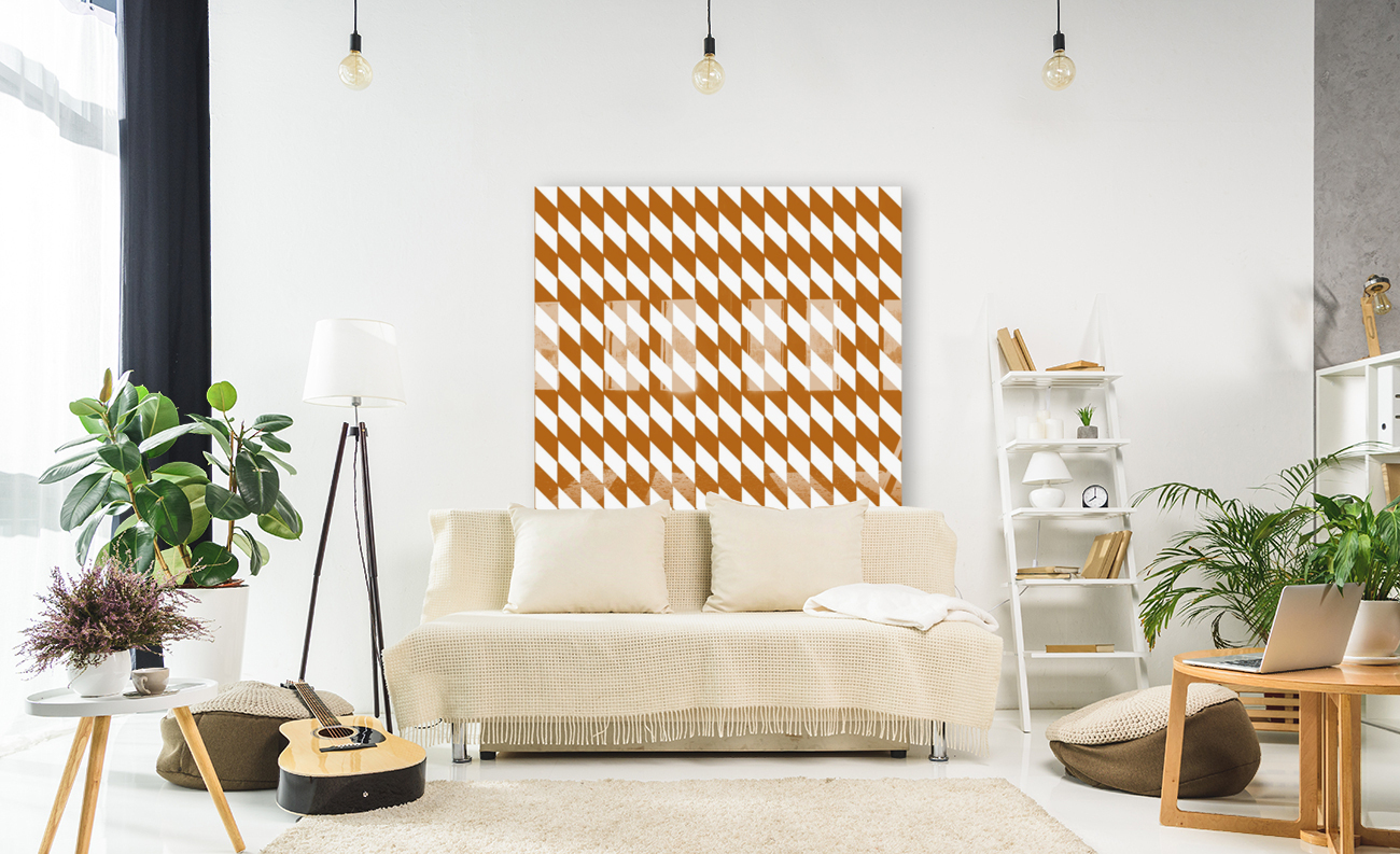 Mustard Yellow Checkers Pattern Reproduction