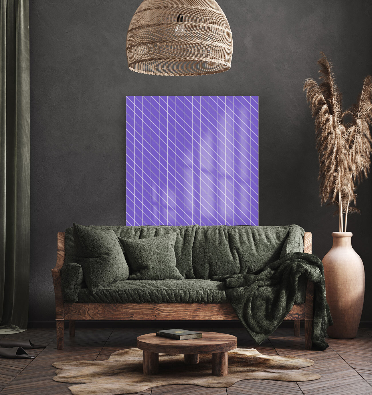 Eggplant Check Pattern Reproduction