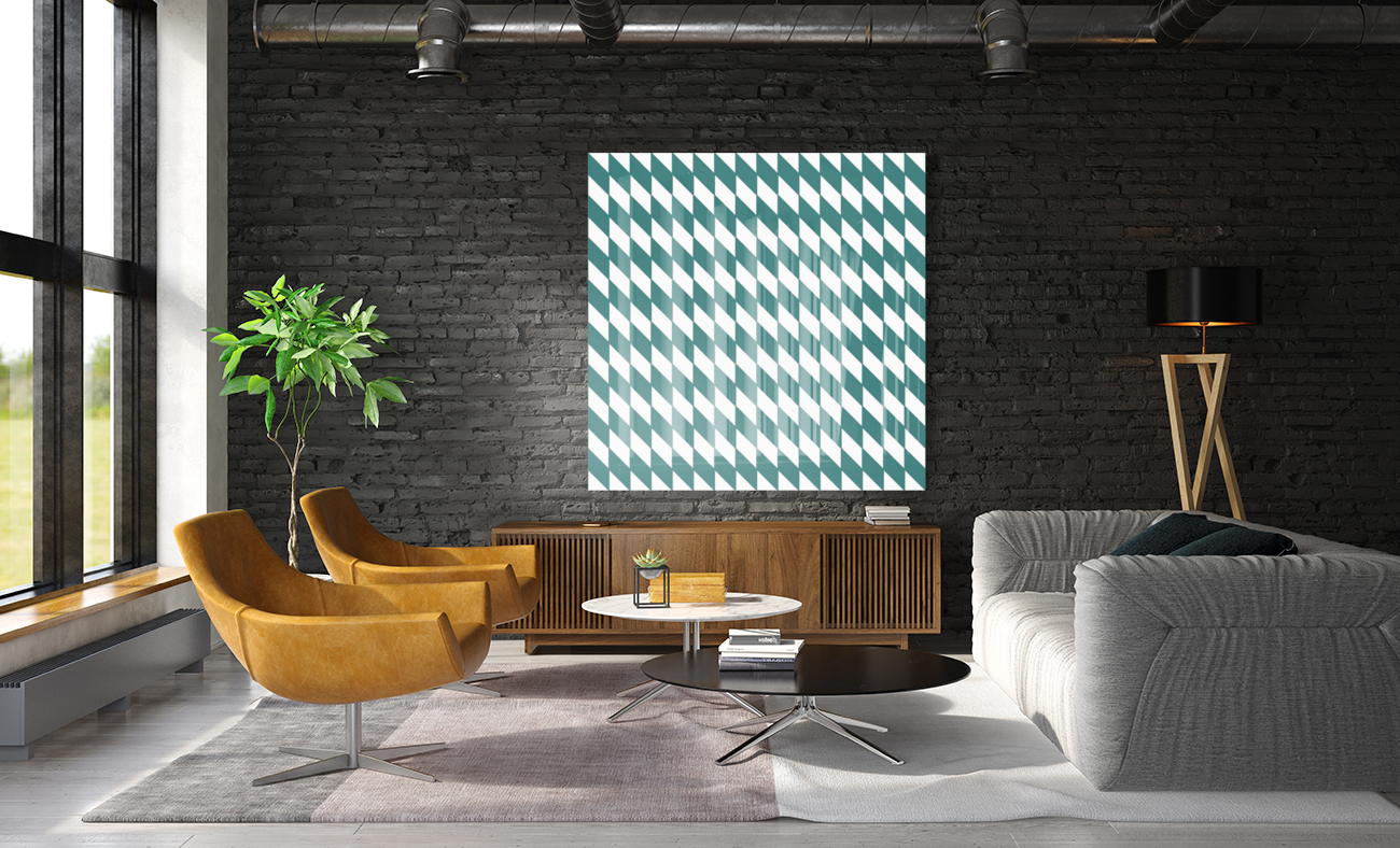 Light Green Checkers Pattern Reproduction