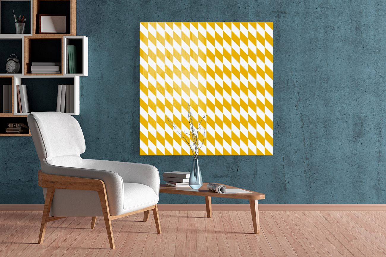 Yellow Checkers Pattern Reproduction