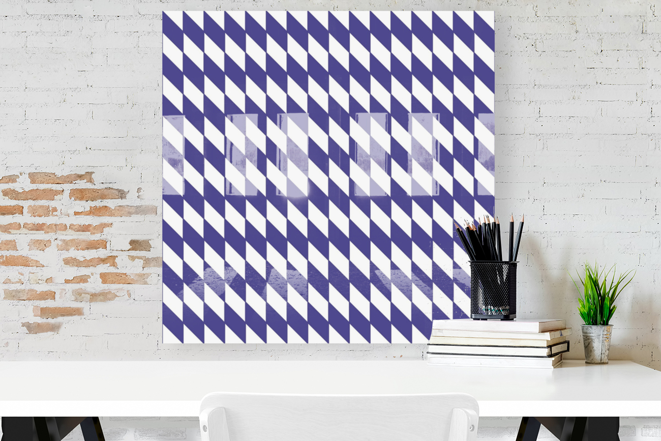 Blue Checkers Pattern Reproduction