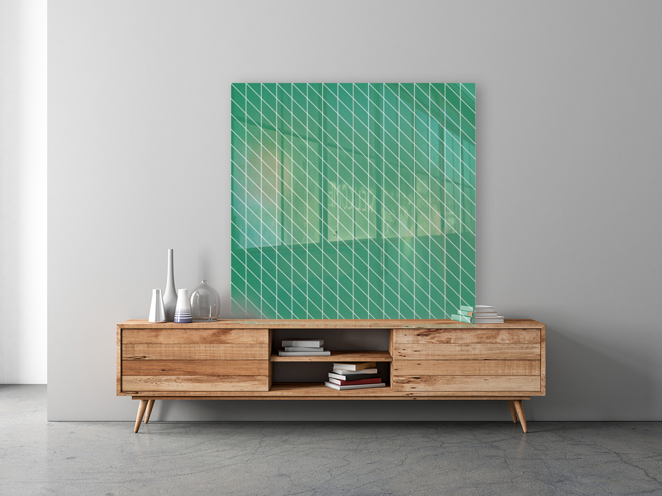  Dark Green Checkers Pattern Reproduction