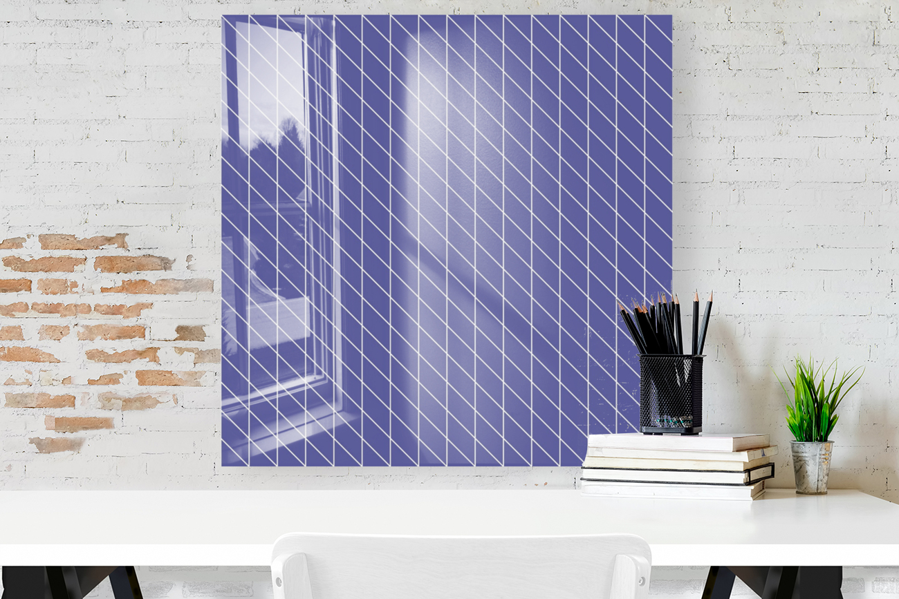  Violet Checkers Pattern Reproduction