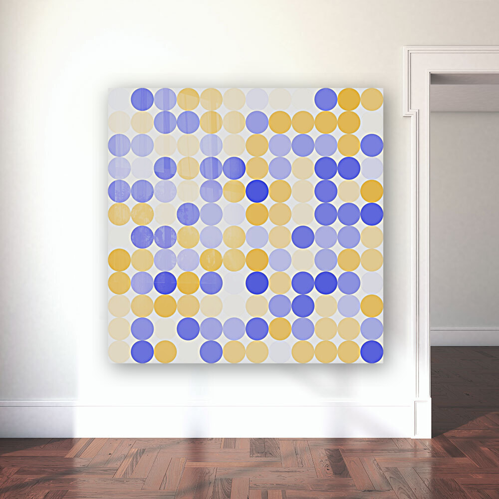 Yellow and Blue Small Dots Reproduction