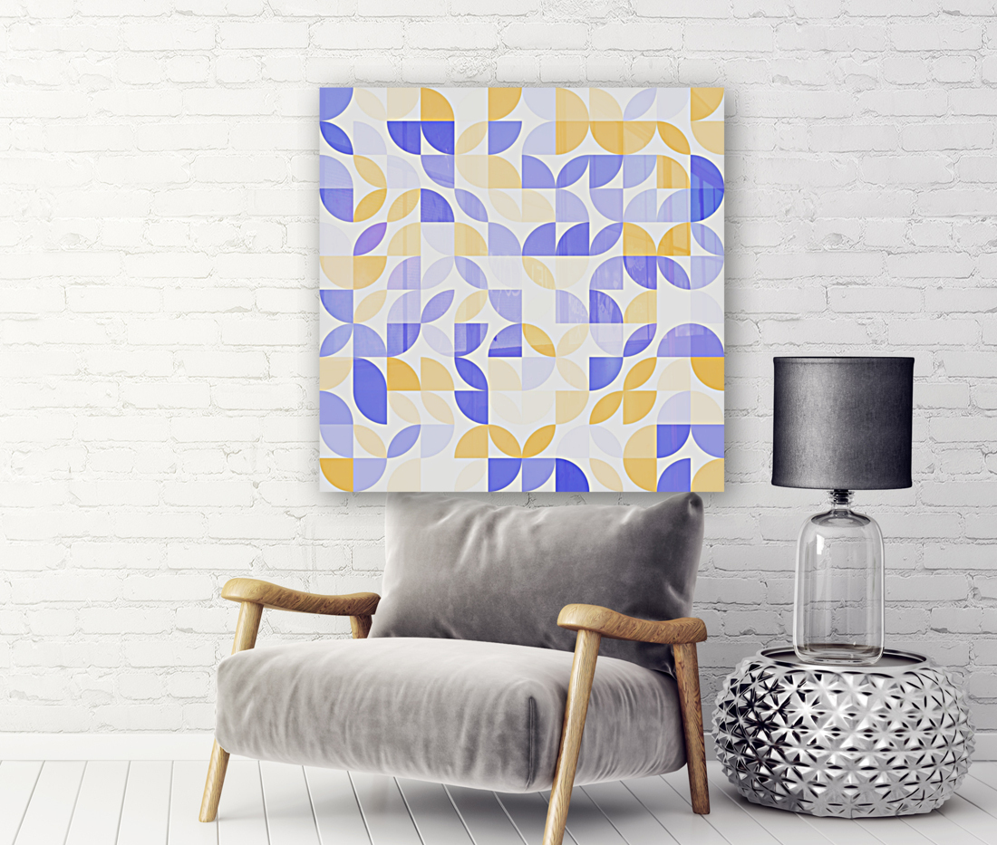 Yellow and Blue Geometry Reproduction