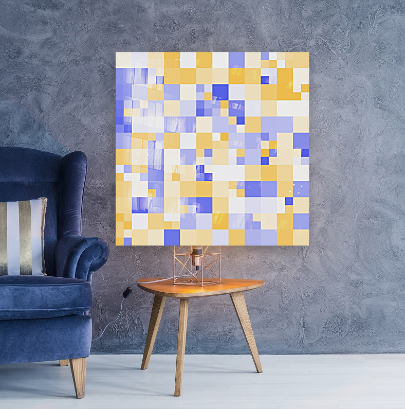 Yellow Geometric Reproduction
