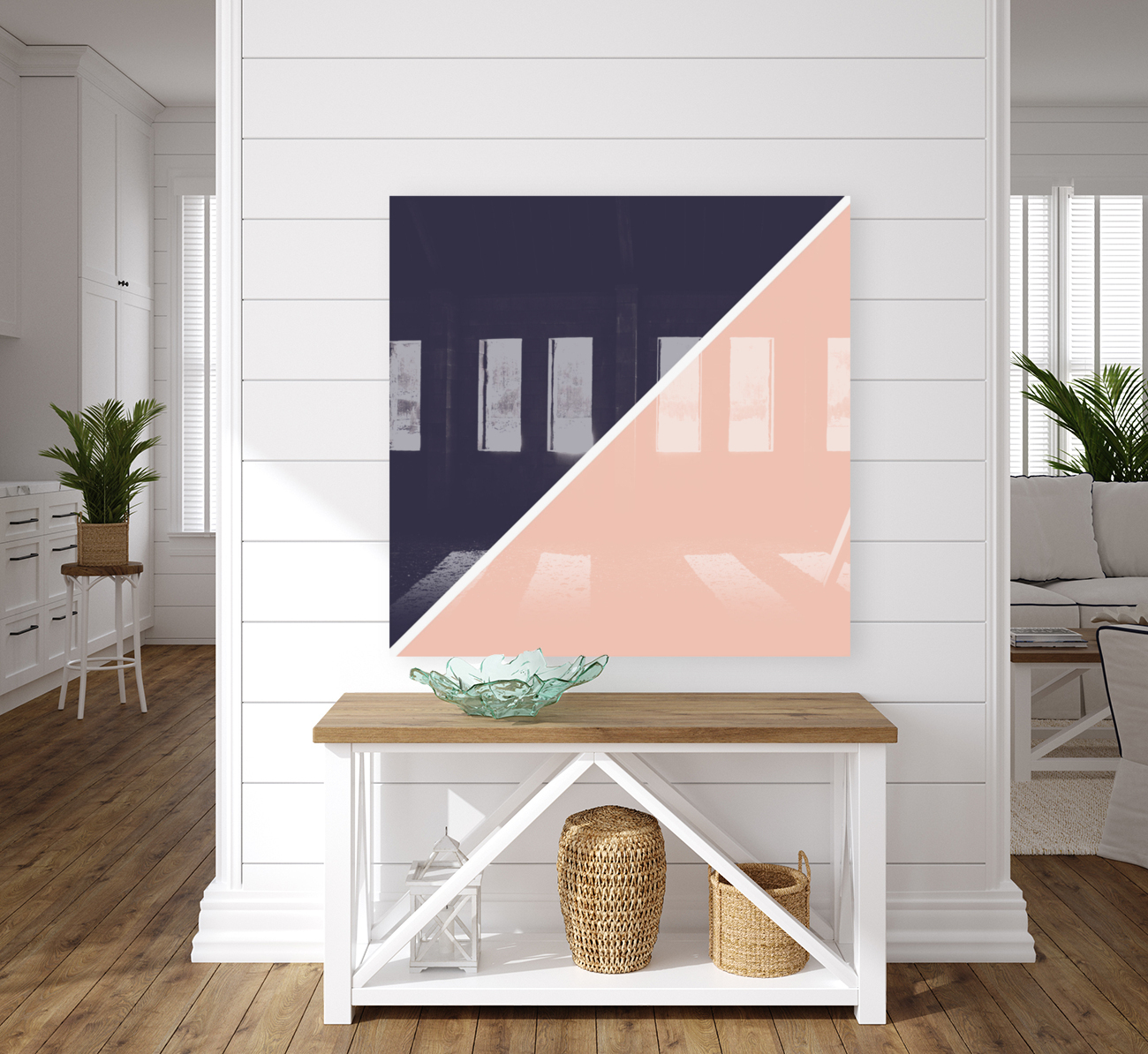 Eclipse and Blush Abstract Reproduction