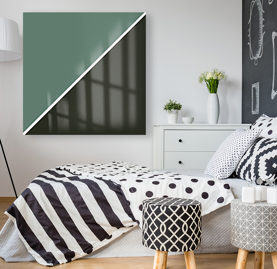 Olive and Pine Abstract Reproduction