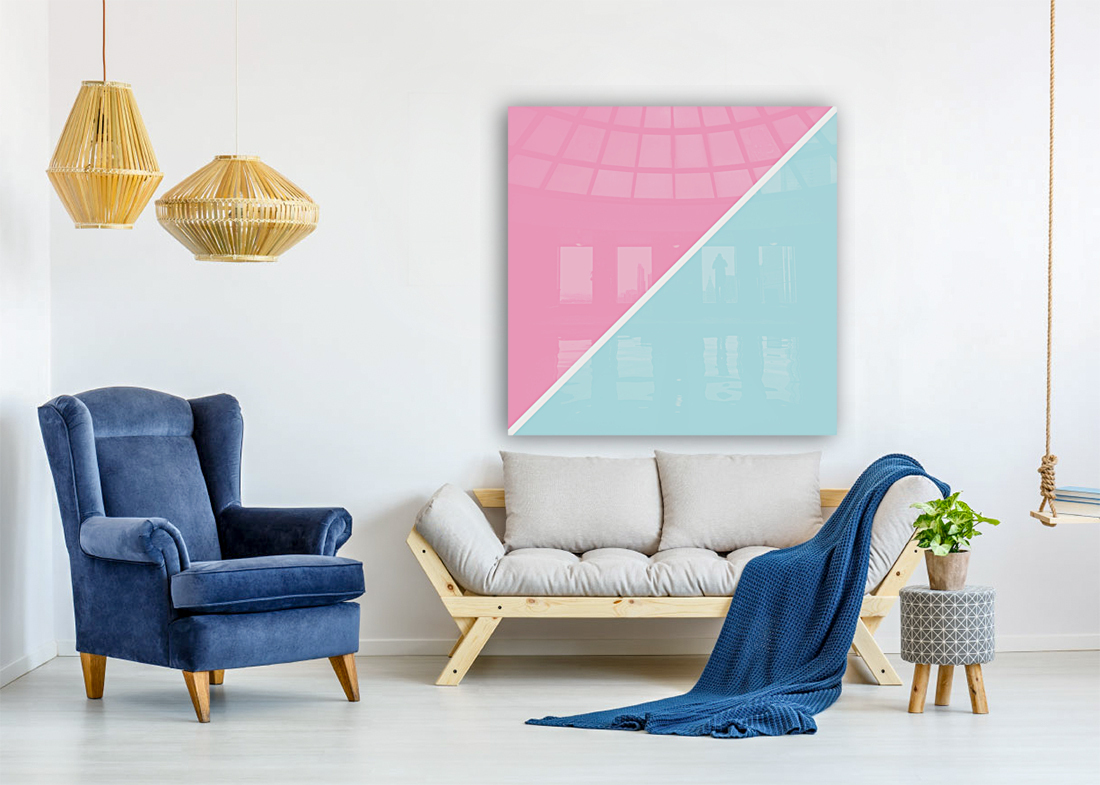 Peony and Pool Abstract Reproduction