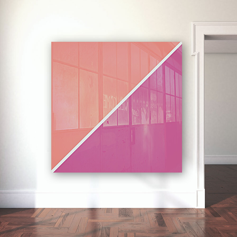 Salmon and Rouge Abstract Reproduction
