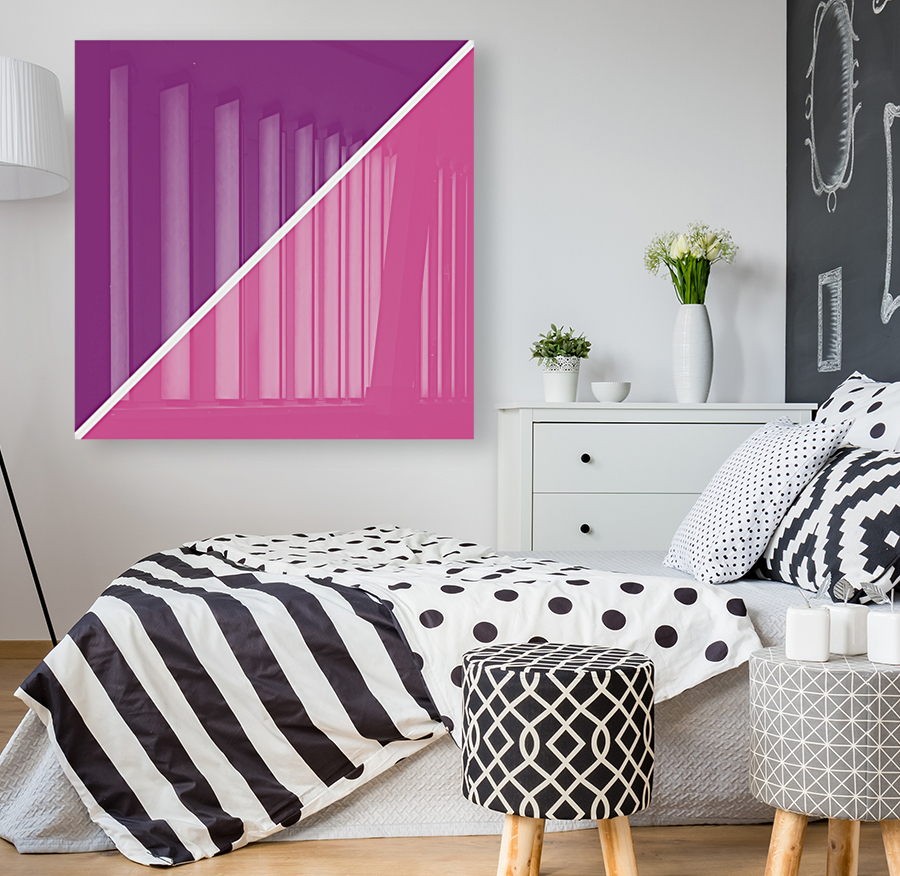 Raspberry and Pink Abstract Reproduction