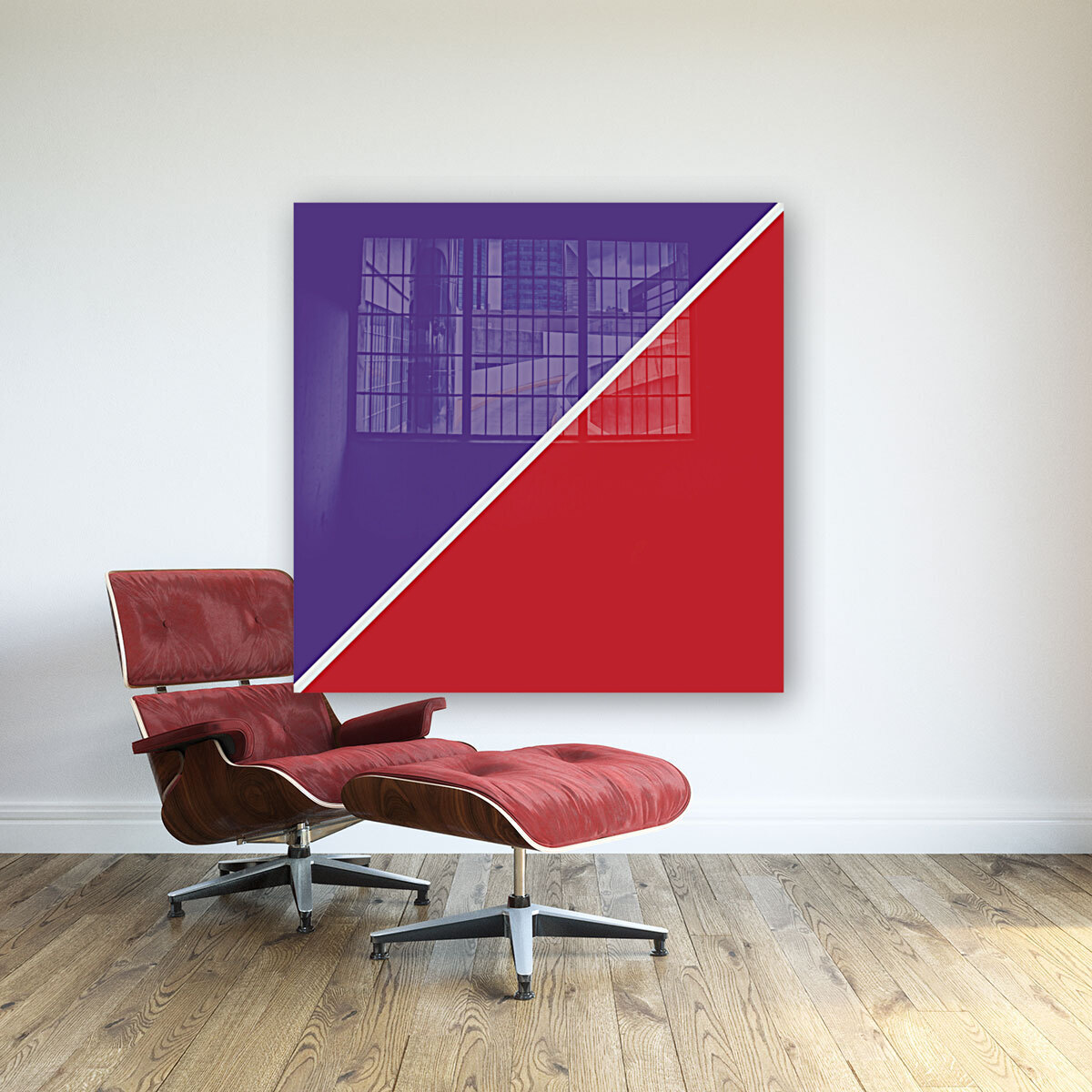Red and Violet Abstract Reproduction