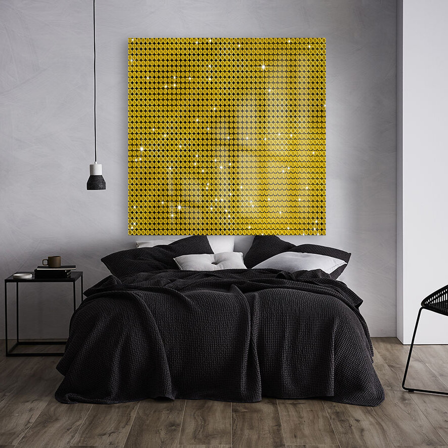 Yellow Glossy Glitter Reproduction
