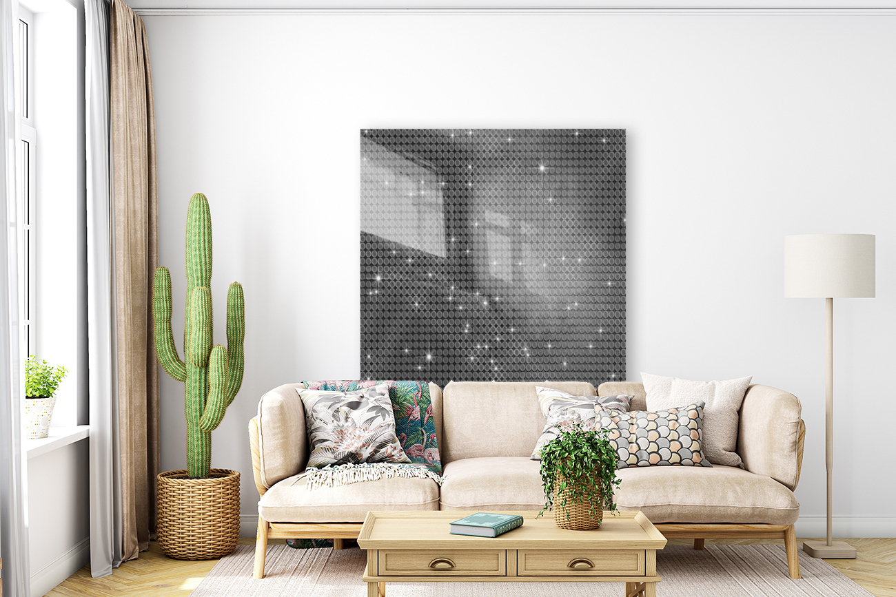 Silver Glossy Glitter Reproduction