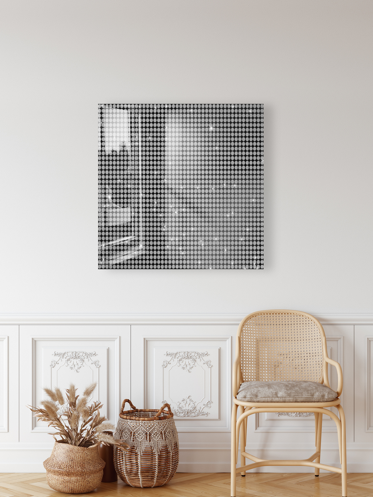 Silver Shiny Glitter Reproduction