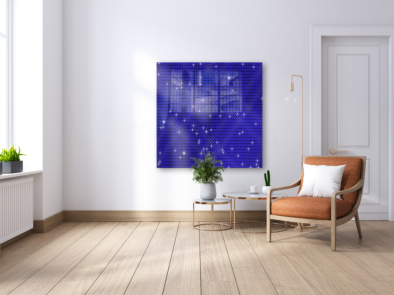 Violet Glossy Glitter Reproduction