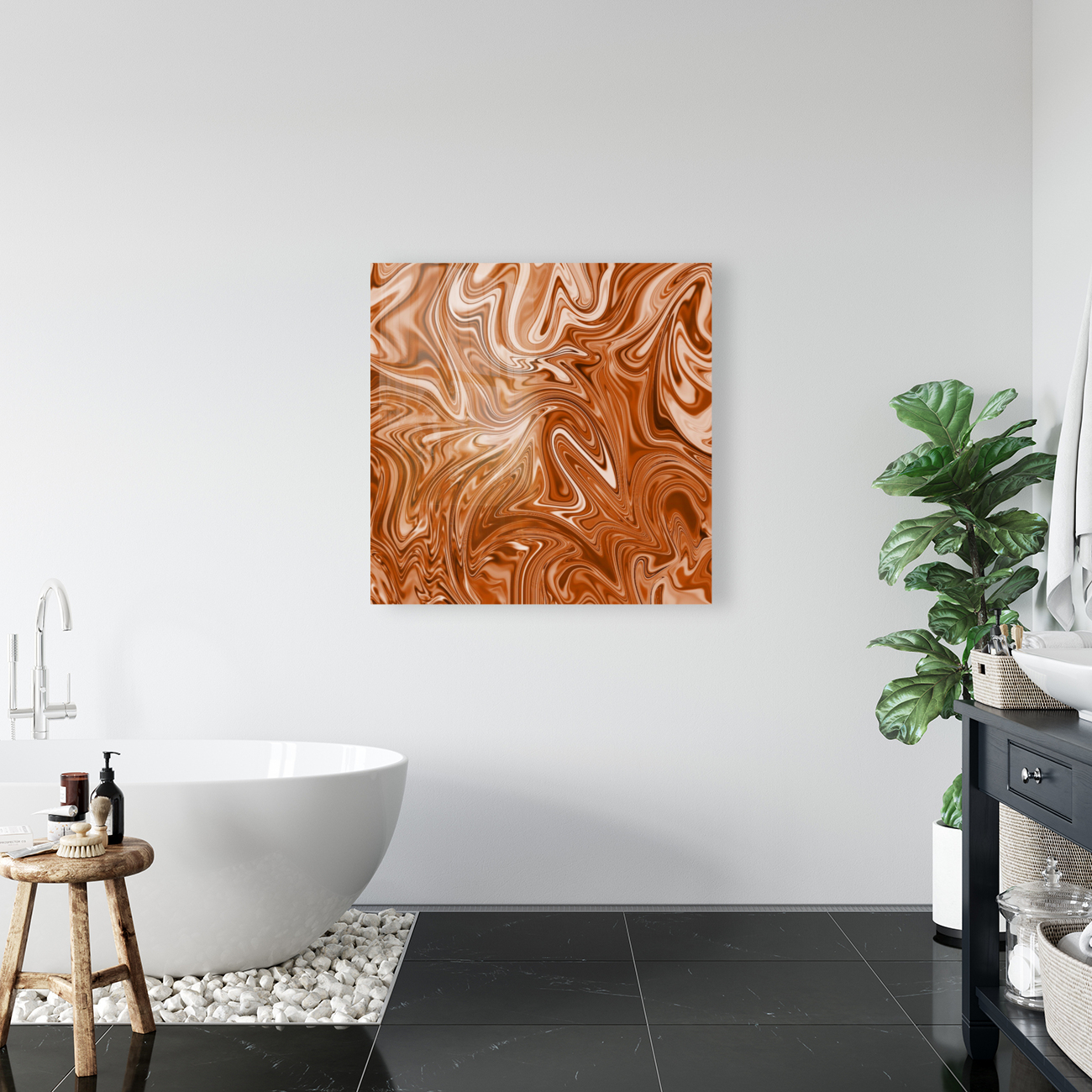 Brown Liquid Marble Reproduction