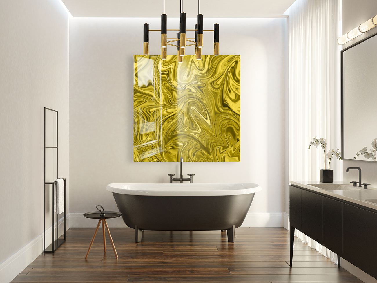 Gold Liquid Marble Reproduction