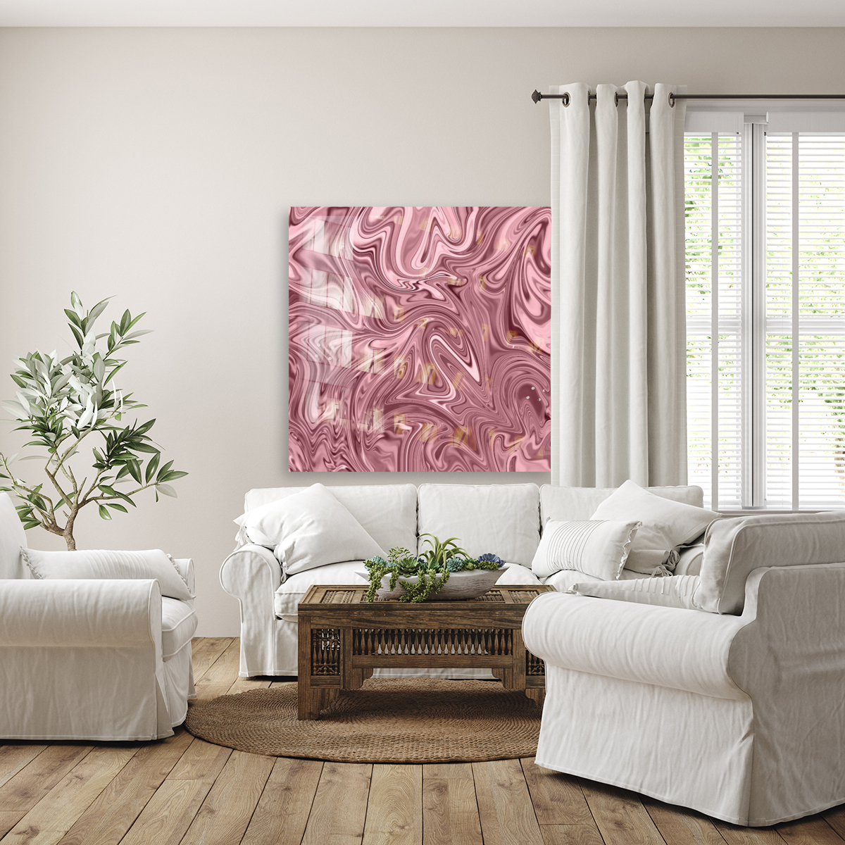 Pink Liquid Marble Reproduction