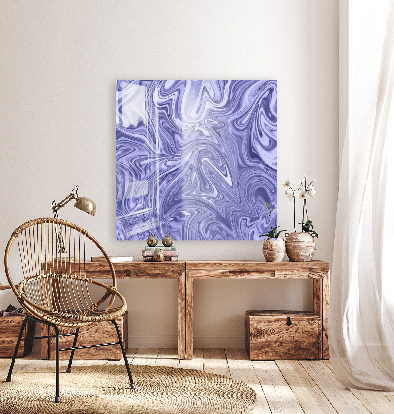 Lavender Liquid Marble Reproduction