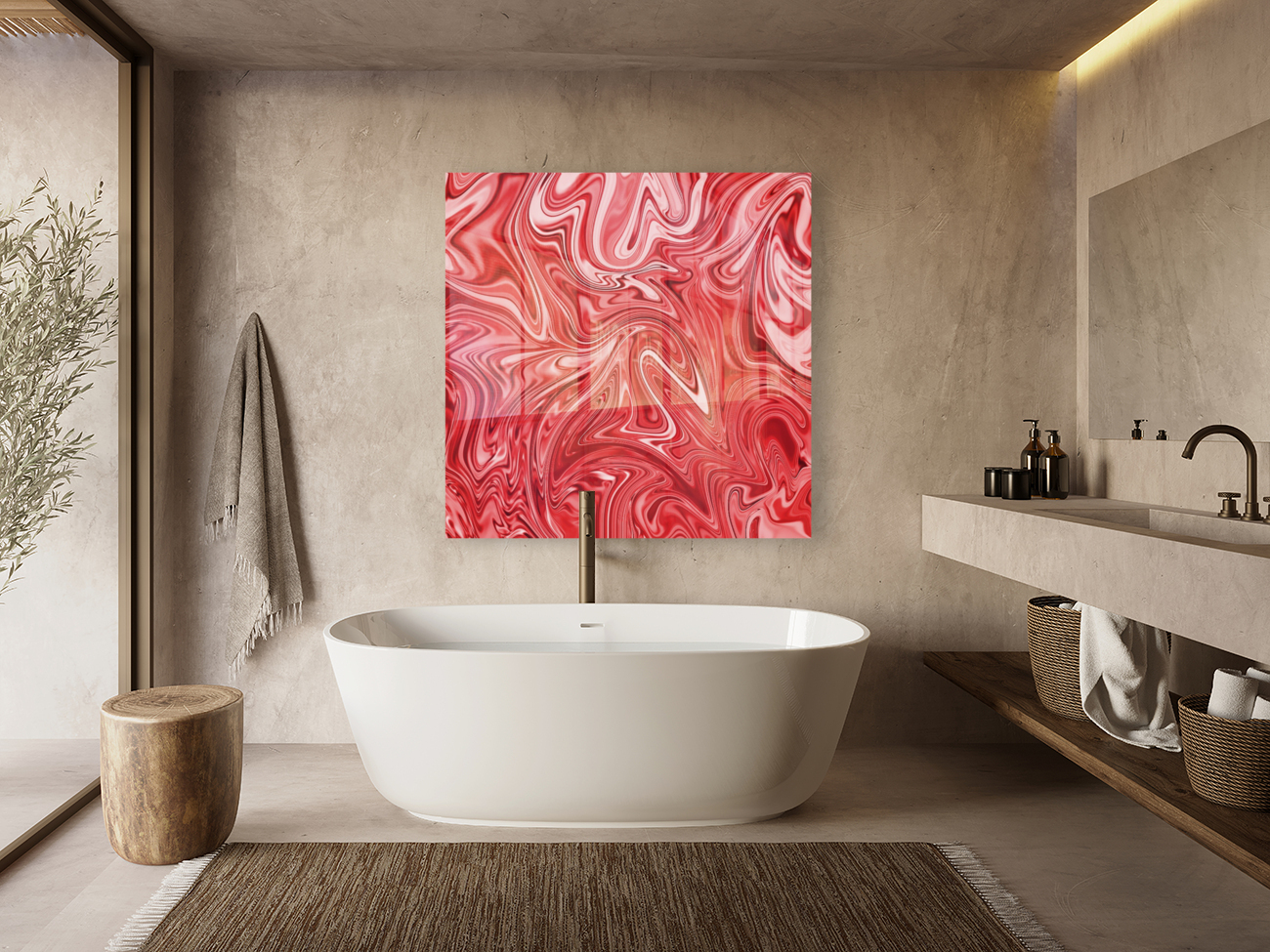 Red Liquid Marble Reproduction