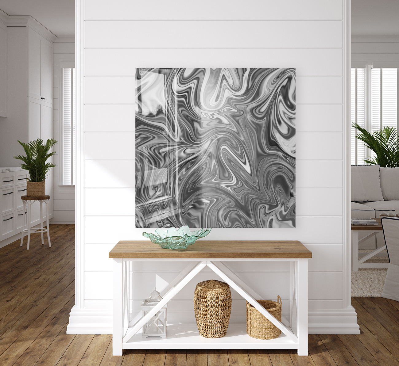 Silver Liquid Marble Reproduction