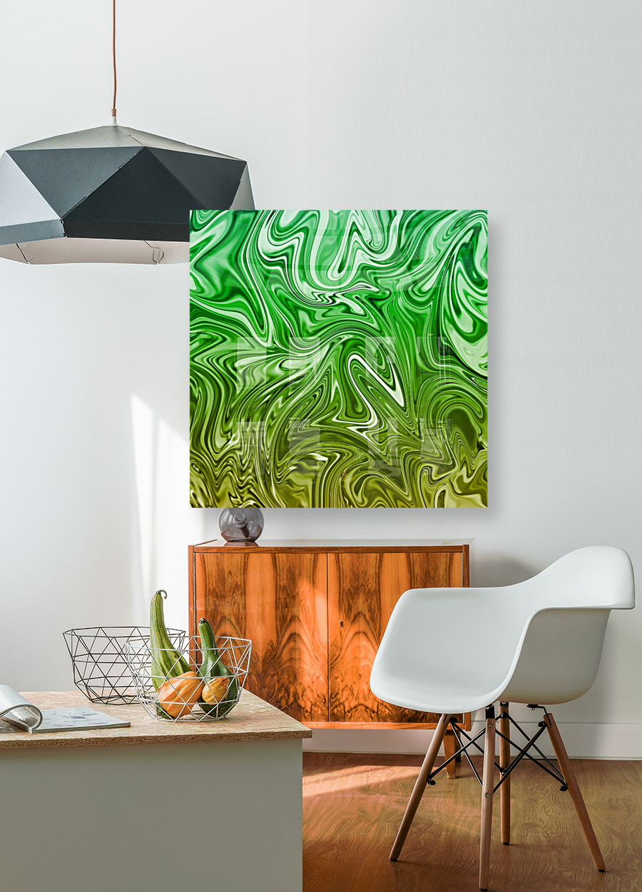 Green and Yellow Liquid Marble Reproduction